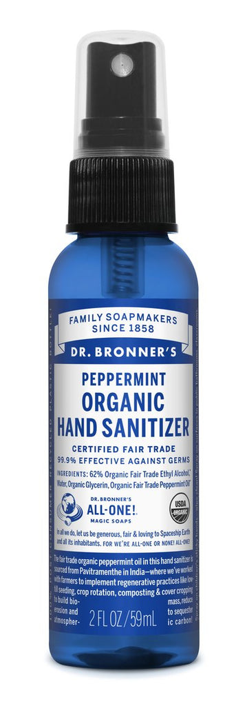 Organic Hand Sanitiser Peppermint 59mL