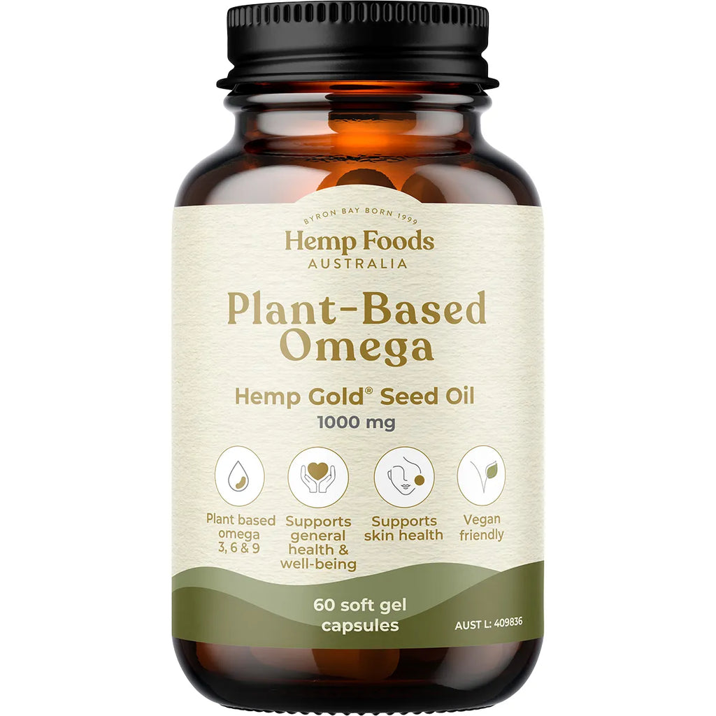 Plant-Based Omega Hemp Seed Oil Capsules - 60Caps