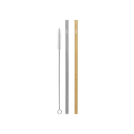 Stainless Steel Drinking Straws - 2 Pack Straight