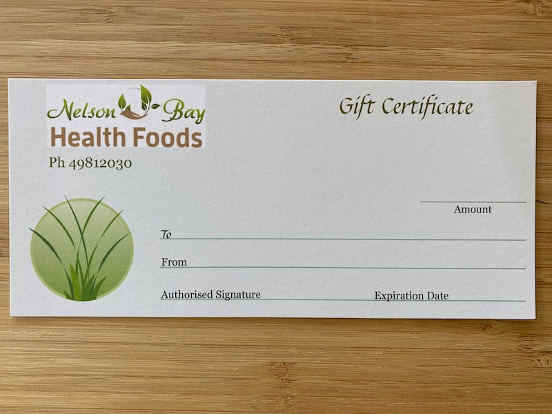 Nelson Bay Health Foods Gift Card