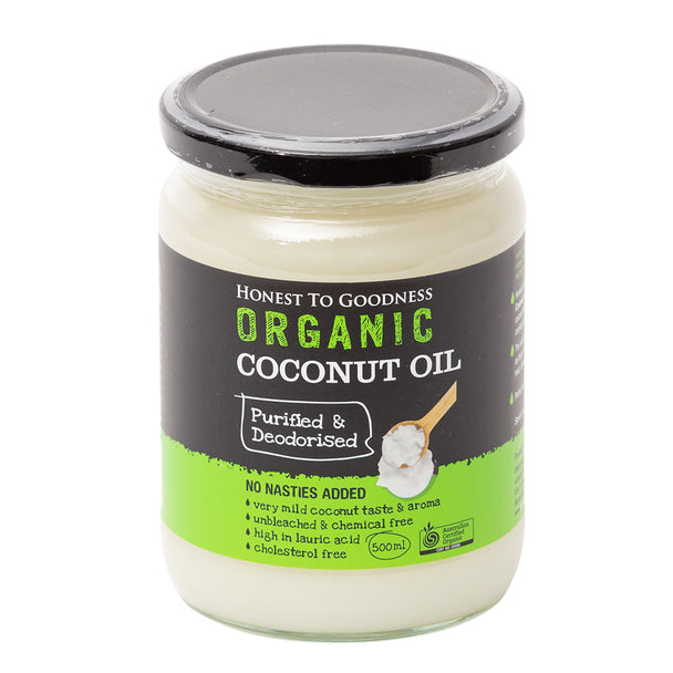 Organic Coconut Oil  - Purified & Deodorised 500mL